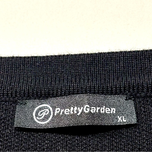Pretty Garden heavy all cotton black sweater/jacket.  NWOT - Picture 5 of 8